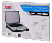 BURO Подставка для ноутбука 15.6&quot;355x260x21mm 2xUSB 2x 80mmFAN 560г металлическая сетка/пластик черный (BU-LCP156-B208) 