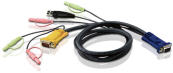 ATEN 2L-5305U КВМ-кабель USB для соединения с ПК HDB USB и аудио CABLE HD15M/MD6M/MD6M/SP/SP-SP 5M 