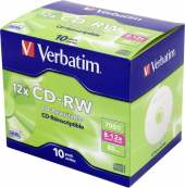 Verbatim  Диск CD-RW  700Mb 12x DataLife+ (10шт) (43148) 
