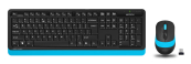 Клавиатура + мышь A4Tech Fstyler FG1010 клав:черный/синий мышь:черный/синий USB беспроводная Multimedia 