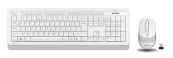 Клавиатура и мышь Wireless A4Tech FG1010 WHITE бело-серая, USB [1147575] 