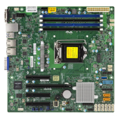 Supermicro MBD-X11SSM-F-B Серверная материнская плата, Single SKT, Intel C236 PCH chipset, 8 x SATA3, 2 x SATA DOM, 2 x GbE LAN, IPMI LAN,mATX Retail. 