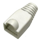 Защитные колпачки для кабеля 6,0мм cat.5, на соединение коннектора с кабелем, белый, 100 шт. в пачке 