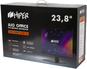 AIO HIPER Office HO-K8M-OEM-B, 23,8''display IPS (1920x1080), no M/B , no CPU, no RAM, no HDD, w/ODD, 2*HDMI, 1*USB3.0, 1*USB3.0 type C, webcam 5.0М + Mic, CardReader,  WiFi+BT, 300W ext. PSU 1U, Blac 