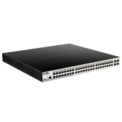 D-Link DGS-1210-52MPP/ME/B1A PROJ Управляемый коммутатор 2 уровня с 48 портами 10/100/1000Base-T и 4 портами 1000Base-X SFP (48 портов с поддержкой PoE 802.3af/802.3at (30 Вт), PoE-бюджет 740 Вт)