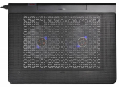 BURO Подставка для ноутбука 17&quot;398x300x29mm 2xUSB 2x 140mmFAN 926г металлическая сетка/пластик черный (BU-LCP170-B214) 