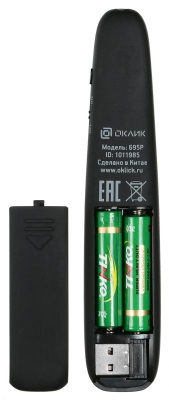 Презентер Oklick 695P Radio USB (30м) черный [1011985]