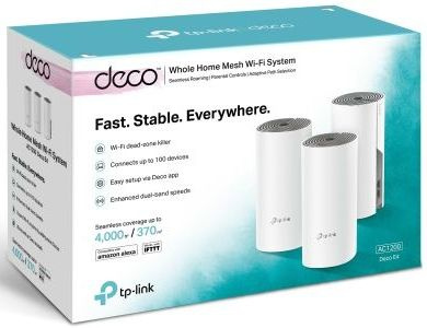 TP-Link Deco E4(3-pack) AC1200 Домашняя Mesh Wi-Fi система
