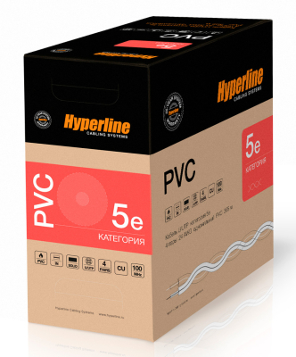 HYPERLINE UUTP4-C5E-S24-IN-PVC-GY-305