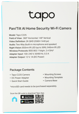 Видеокамера IP уличная купольная TP-Link Tapo C225