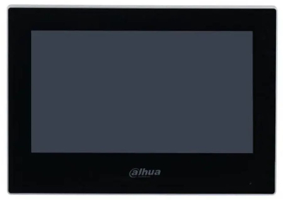 DAHUA DHI-VTH2621G-P Видеодомофон IP 7 дюймовый, черный, ёмкостной сенсорный экран, питание DC 12В/PoE