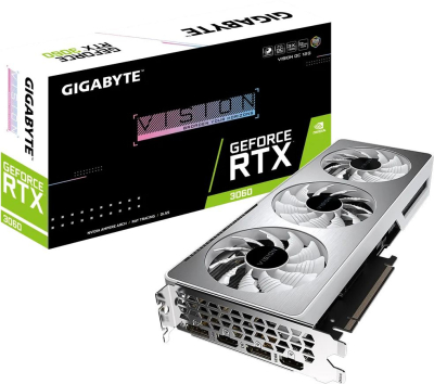 Gigabyte GV-N3060VISION OCV2-12GD NVIDIA GeForce RTX 3060 12288Mb 192 GDDR6 1837/15000 HDMIx2 DPx2 HDCP Ret