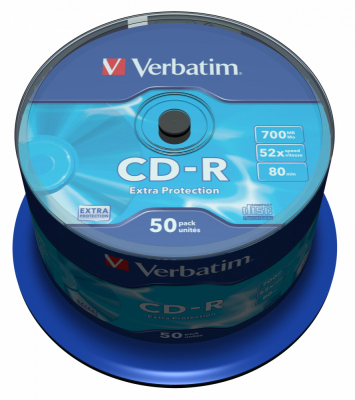 Verbatim  Диски CD-R  50 шт. 48/52-x 700Mb, Cake Box  (43351)