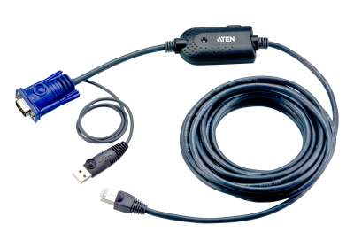 ATEN KA7970 Модуль удлинителя SVGA+KBD+MOUSE USB, 4.5 метр. для подкл. комп. к перекл. KH15xxA/KH15xxAi/KL15xxA/KH25xxA, макс.разреш. 1600х1200, RJ45+HD-DB15+USB A-тип, Female+2xMale, без Б.П. (DDC2B)