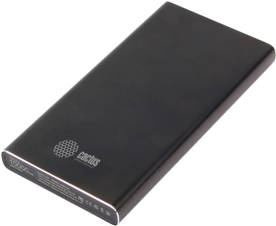 Мобильный аккумулятор Cactus CS-PBFSJT-10000 Li-Pol 10000mAh 2.1A+2.1A черный 2xUSB материал алюминий