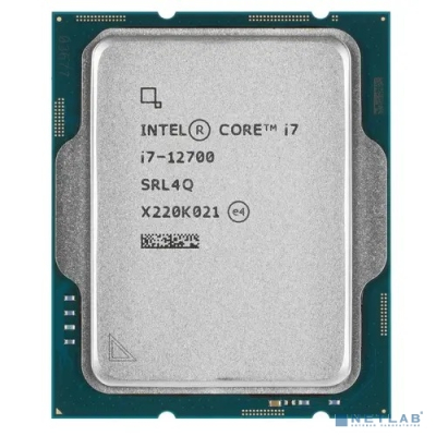 CPU Intel Core i7-12700 Alder Lake OEM {2.1 ГГц/ 4.8 ГГц в режиме Turbo, 25MB, Intel UHD Graphics 770, LGA1700}