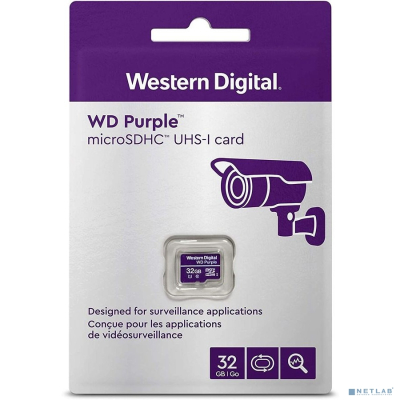 Micro SecureDigital 32GB WD Class10 WDD032G1P0C Purple w/o adapter