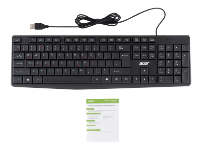 Acer OKW121 [ZL.KBDEE.00B] черный USB проводная клавиатура