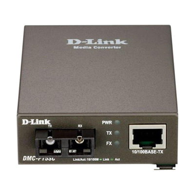 D-Link DMC-F15SC/B1A Медиаконвертер из 100BASE-TX по витой паре в 100BASE-FX по одномодовому волокну (15 км, SC)