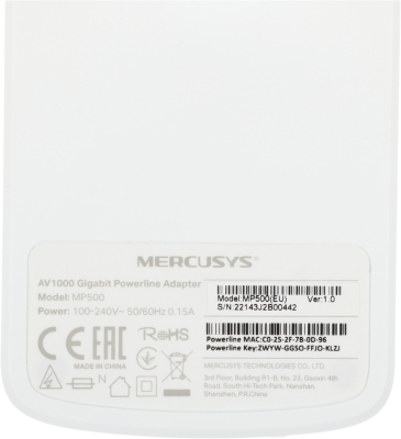 Mercusys MP510 KIT AV1000 Комплект гигабитных Wi-Fi адаптеров Powerline
