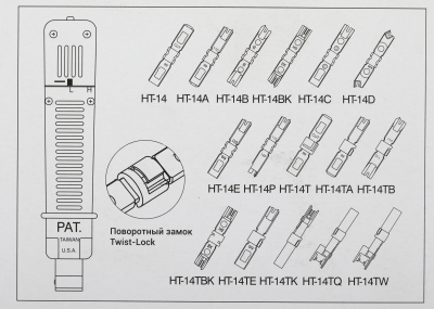 Hyperline HT-3140 (HT-314B) Инструмент для заделки витой пары (камера хранения, регулировка ударного эффекта, нож в комплект не входит)